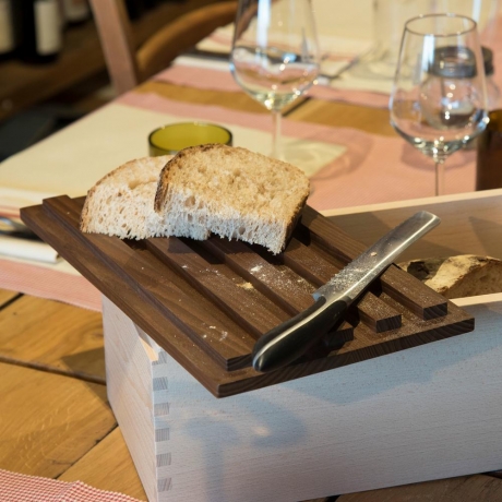 Хлебница Legnoart с крышкой/доской для нарезки хлеба CRISPY, ясень