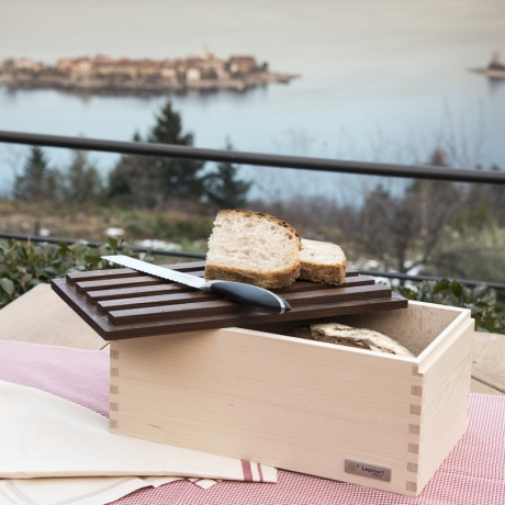 Хлебница Legnoart с крышкой/доской для нарезки хлеба CRISPY, ясень