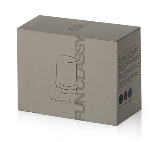Набор стаканов для воды Fun Classy, дымчатый, 0,29 л, 2 шт. Pozzi Milano 1876