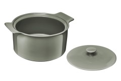 Кастрюля, 3 л, с крышкой, фарфор P, серо-зеленая, Indulgence, Maxwell &amp; Williams