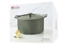 Кастрюля, 3 л, с крышкой, фарфор P, серо-зеленая, Indulgence, Maxwell &amp; Williams