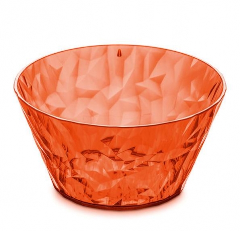 Миска CRYSTAL Koziol, 700 мл. прозрачный/красно-оранжевый