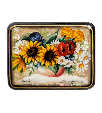 ШК-55/106 Шкатулка "Цветы" исп. Земина