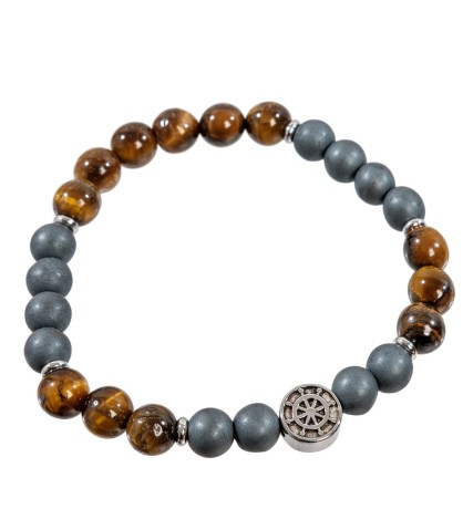 NP-09/4 Браслет из камней "Тигровый глаз"