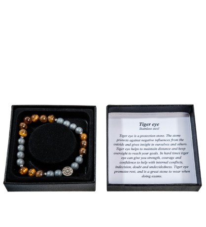 NP-09/4 Браслет из камней "Тигровый глаз"