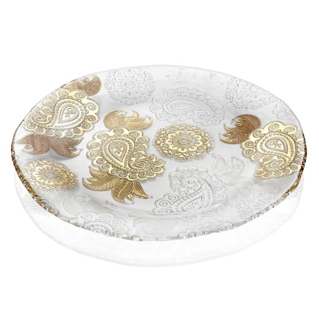 Блюдо широкое плоское, 37 см. Pashmina Gold IVV