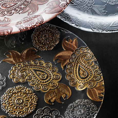 Блюдо широкое плоское, 37 см. Pashmina Gold IVV