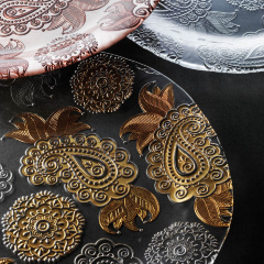 Блюдо широкое плоское, 37 см. Pashmina Gold IVV