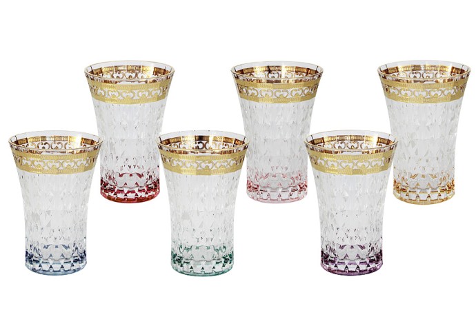 Набор стаканов для воды Цветная Флоренция, 0,28 л. 6 шт. Same