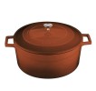 Кастрюля круглая, 22 см. оранжевый, Lava