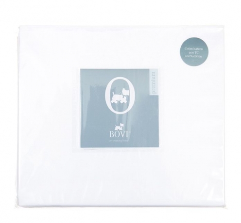 Простыня на резинке (PB), перкаль, 140x200x30 см. белый, BOVI