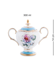 JK-131 Чайный сервиз 15 пр. на 6 перс. "Цветок Неаполя" (Fiore Napoli Pavone)