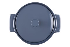 Кастрюля, 3 л, с крышкой, фарфор P, синяя, Indulgence, Maxwell &amp; Williams