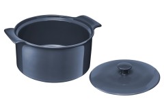 Кастрюля, 3 л, с крышкой, фарфор P, синяя, Indulgence, Maxwell &amp; Williams