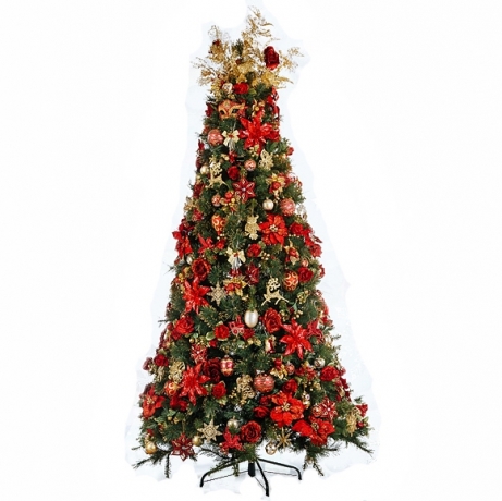 Елка "Фантазия" с украшениями, высота 240 см.