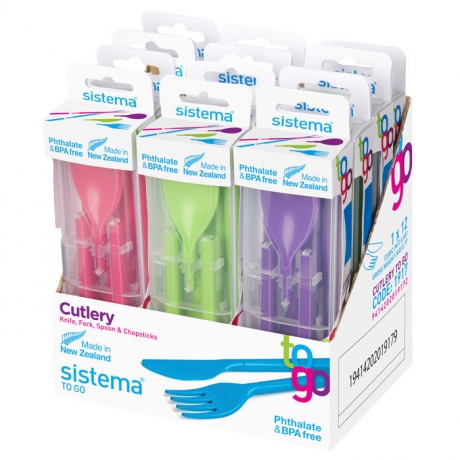 Набор столовых приборов в футляре TO GO (4 шт.) мульти Sistema