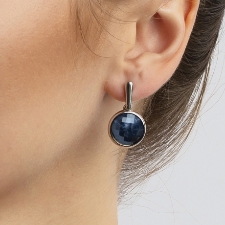 Серьги pearl sodalite A1993.22 BL/S Possebon