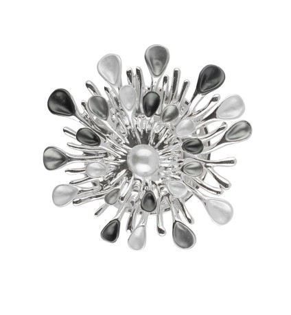 Брошь Салют XZ0726.2 BW/S Shadore