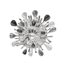 Брошь Салют XZ0726.2 BW/S Shadore