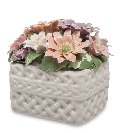 CMS-15/61 Муз. фигурка "Медвежонок с цветами" (Pavone)