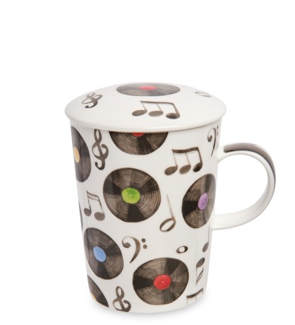 JK-313 Кружка "Музыкальные пластинки" (Pavone)