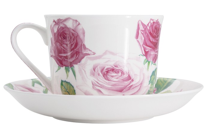 Чашка с блюдцем Розы, 0,48 л. Maxwell & Williams