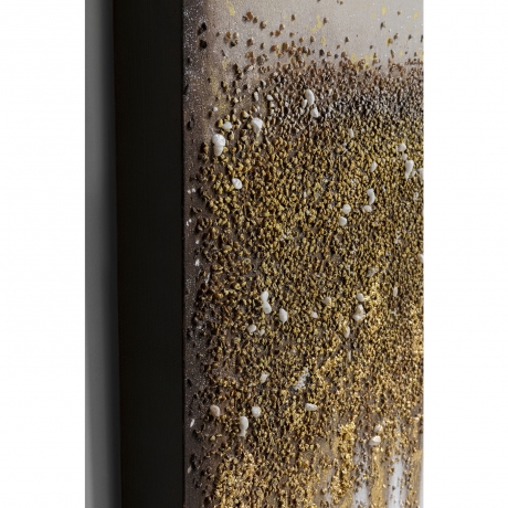 Картина Abstract, коллекция "Абстракция" 100*200*4, Хлопок, Ель, Серый