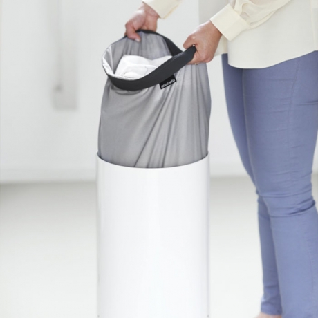 Бак для белья с пробковой крышкой (35 л), Белый Brabantia