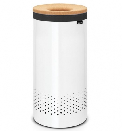 Бак для белья с пробковой крышкой (35 л), Белый Brabantia