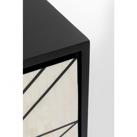 Буфет Credenza, коллекция "Креденза" 150*80*40, Верблюжья кость, МДФ, Сталь, Черный