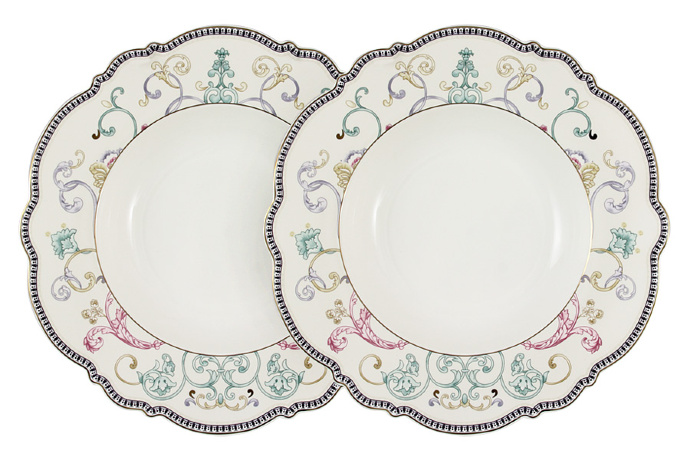 Набор из 2-х суповых тарелок Узор, 22 см.