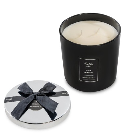 KV-20 Свеча в стекле с крышкой "Ежевика с ванилью"