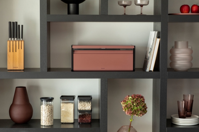 Хлебница с откидной крышкой, Терракотовый Brabantia