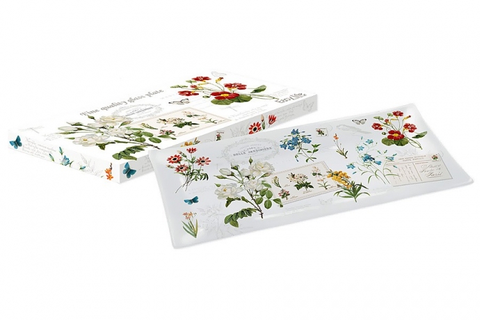 Блюдо стеклянное Ботанический сад, 36х17см, R2S