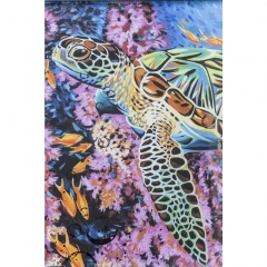 Картина Sea Turtle, коллекция "Морская черепаха", в ассортименте 58*76*4, Холст, Ель, Стекло, МДФ, Мультиколор