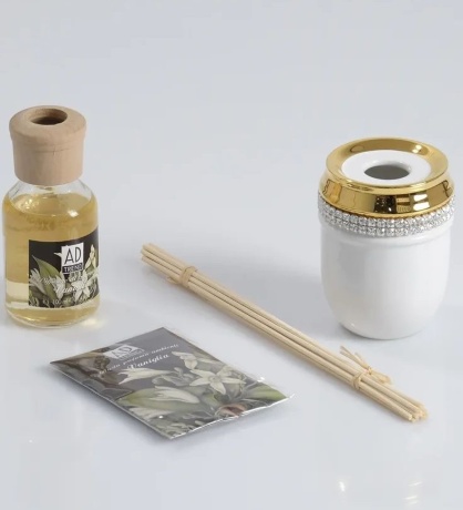 Стакан для ароматических палочек, 7х9,5 см. DUBAI, керамика, swarovski