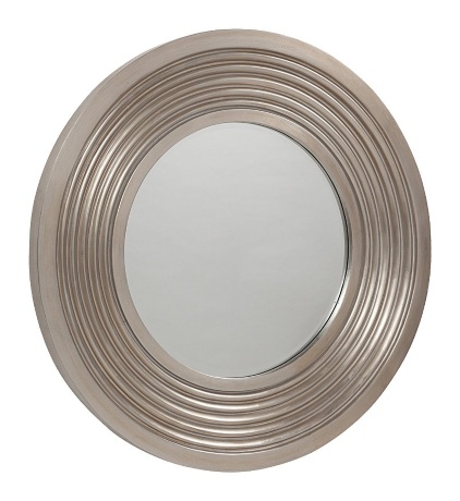 Зеркало большое круглое серебряное диаметр 102 см Jadore