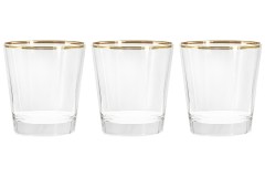 Набор стаканов для виски Gemma золото, 0,365 л. 6 шт. Le Stelle