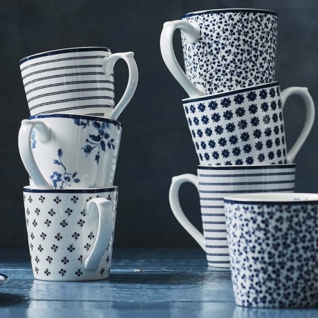Набор из 2 кружек, 240 мл. Candy Stripe и Floris Laura Ashley