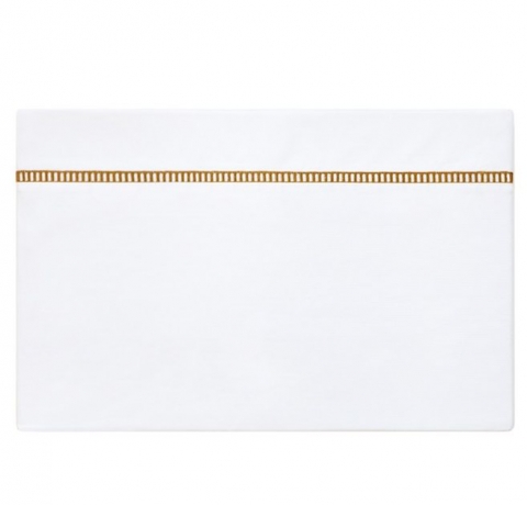 Комплект постельного белья "SAN MARCO", перкаль, 200х220+240x260+2(50х70) см. белый/золотой, BOVI