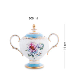 JK-132 Чайный сервиз 22 пр. на 6 перс. "Цветок Неаполя" (Fiore Napoli Pavone)