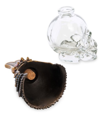 WS-1030 Флакон "Египетский головной убор на стеклянном черепе"