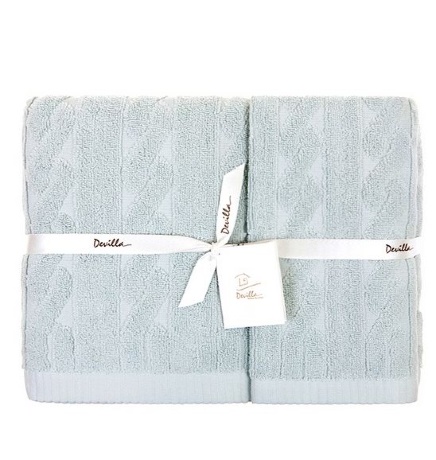 Полотенце "IMPERIO", 100x150см. голубая глина, Devilla