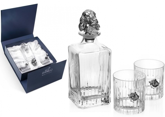 Набор для виски Спаниель, 2 стакана и штоф, Gamma