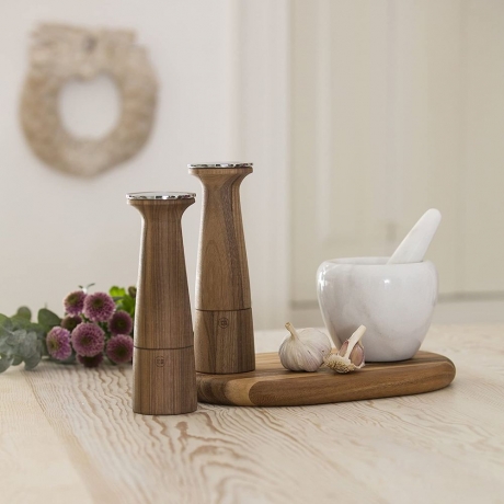 Мельница для соли и специй, 6,7x6,7x20,5 см. золотая Oblique T&G