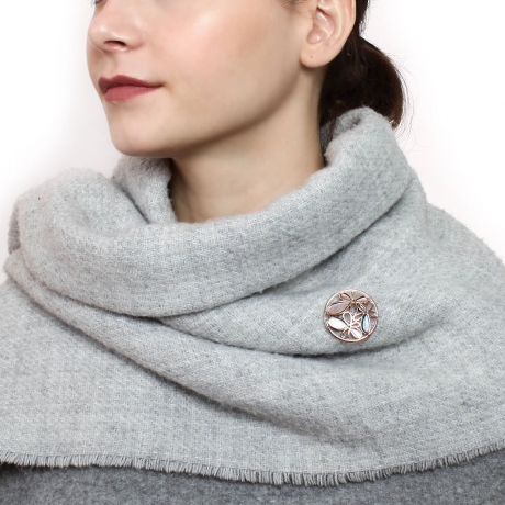 Брошь Цветы FAN-06506 BW/RG Shadore