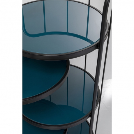 Стеллаж Bandeja, коллекция "Бандежа" 43*111*43, Сталь, Зеркальное стекло, Черный