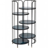 Стеллаж Bandeja, коллекция "Бандежа" 43*111*43, Сталь, Зеркальное стекло, Черный