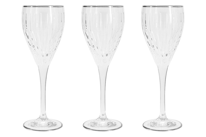 Набор бокалов для вина Пиза серебро, 0,25 л. 6 шт. Same