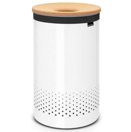 Бак для белья с пробковой крышкой (60 л), Белый Brabantia